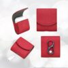 Étui de protection intégralement gainée en tissu pour vos AirPods rouge