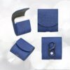 Étui de protection intégralement gainée en tissu pour vos AirPods bleu