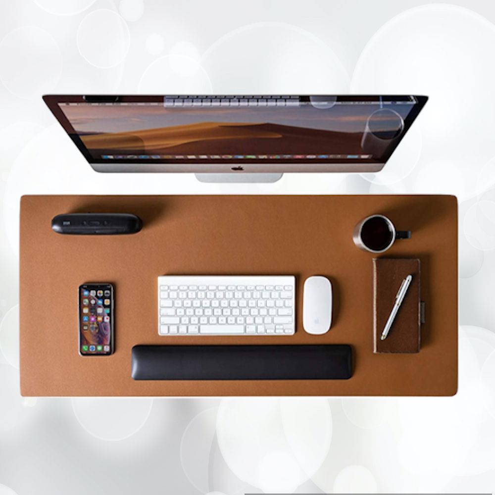 Grand tapis de bureau en cuir pour votre Macbook air pro ou Imac