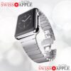 Luxueux bracelet de tres haute qualite avec maillons arrondis tres sobre en acier inoxydable pour votre Apple Watch ar