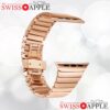 Luxueux bracelet de tres haute qualite avec maillons arrondis tres sobre en acier inoxydable pour votre Apple Watch ari