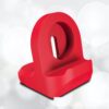 Support et chargeur de haute qualité en soft silicone, design et antidérapant pour votre Apple Watch rouge