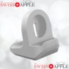 Support et chargeur de haute qualité en soft silicone, design et antidérapant pour votre Apple Watch blanc