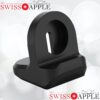 Support et chargeur de haute qualité en soft silicone, design et antidérapant pour votre Apple Watch noir