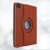 10 Etui de Protection integrale en cuir de qualite flip rotation 360° pour votre iPad marron brun back 
