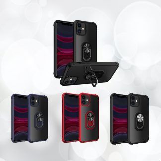 Versatile 3-in-1 full shell 360* anti-shock protection with magnetic support and portable magnetic rings for your iPhone