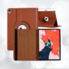 2 Etui de Protection integrale en cuir de qualite flip rotation 360° pour votre iPad pro air marron 