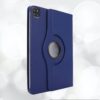 9 Etui de Protection integrale en cuir de qualite flip rotation 360° pour votre iPad air mini pro bleu back 