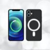 5 Coque de protection en silicone et magnétique pour la technologie MagSafe pour votre Iphone 12 mini pro max vert bleu noir rouge lila