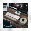 1 Ensemble ergonomique clavier et souris en cuir de haute qualité et mémoire de forme keyboard apple magic médicale noir brun rouge marron beige poignet main