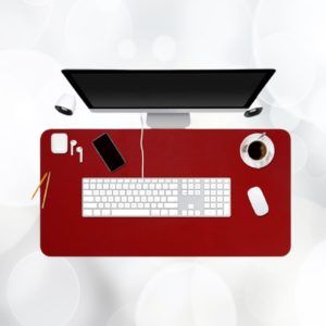 Tapis de souris GENERIQUE PATIKIL Protecteur Tapis de bureau, coussin de  bureau double face en feutre- 90x33cm Rouge