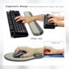 6 Ensemble ergonomique clavier et souris en cuir de haute qualité et mémoire de forme keyboard apple magic médicale noir brun rouge marron beige poignet main