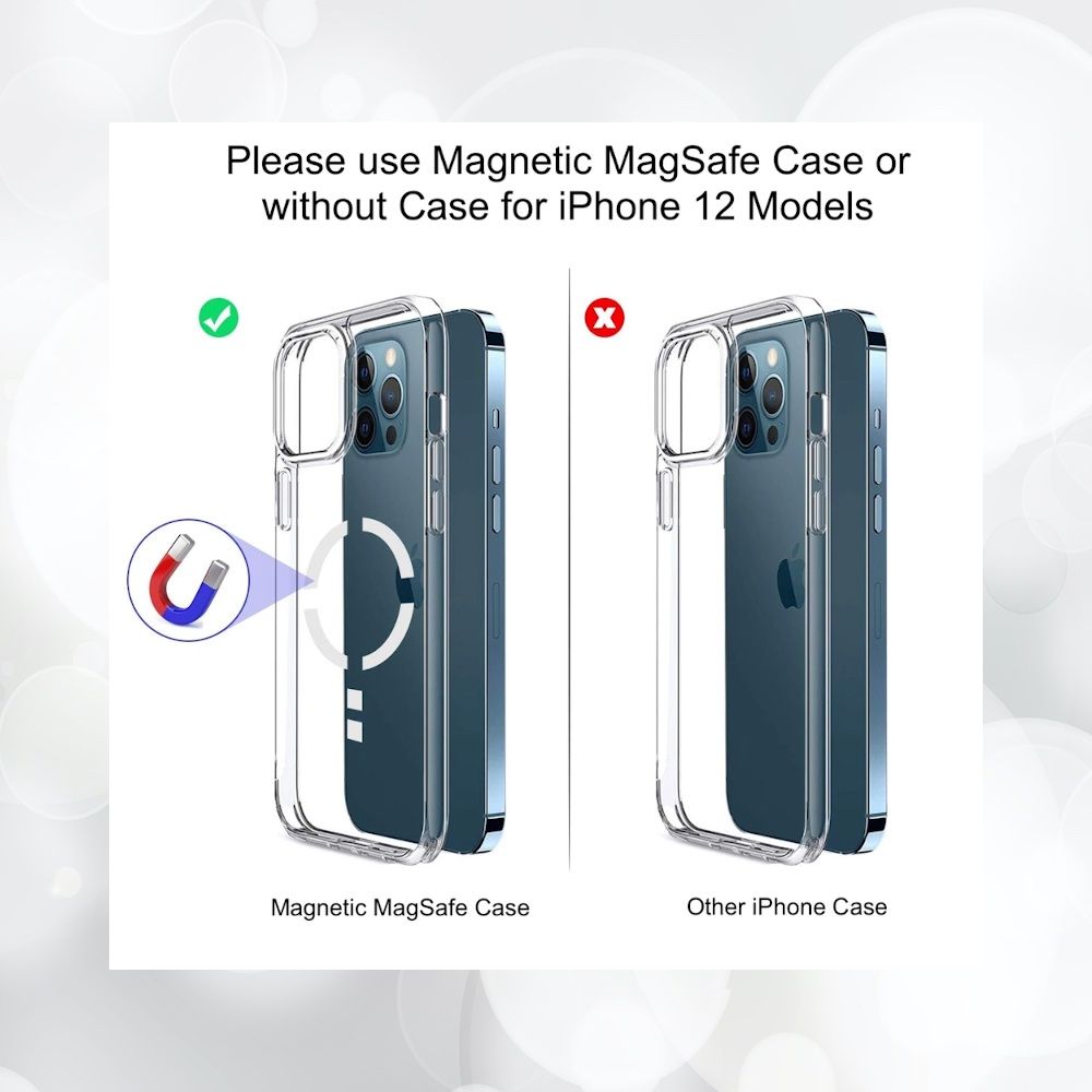 Support Magnétique de Chargeur pour iPhone 12 MagSafe, Support MagSafe de  Bureau en Alluminium, Support Téléphone Portable pour iPhone 12 Pro Max/12