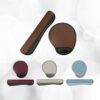 7 Ensemble ergonomique clavier et souris en cuir de haute qualité et mémoire de forme keyboard apple magic médicale noir brun rouge marron beige poignet main