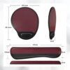8 Ensemble ergonomique clavier et souris en cuir de haute qualité et mémoire de forme keyboard apple magic médicale noir brun rouge marron beige poignet main