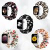 1 Bracelet de montre elastique pour femme tres originale pour votre apple watch fleur rouge noir blanc multicolor leopard