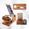 1 Support et station de charge en bois 2 en 1 pour votre Iphone et votre Apple Watch