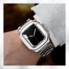 14 Kit complet Bracelet et boitier de luxe de montre integrale en acier inoxydable pour sublimer votre Apple Watch Audemars Piguet Or argent noir or rose