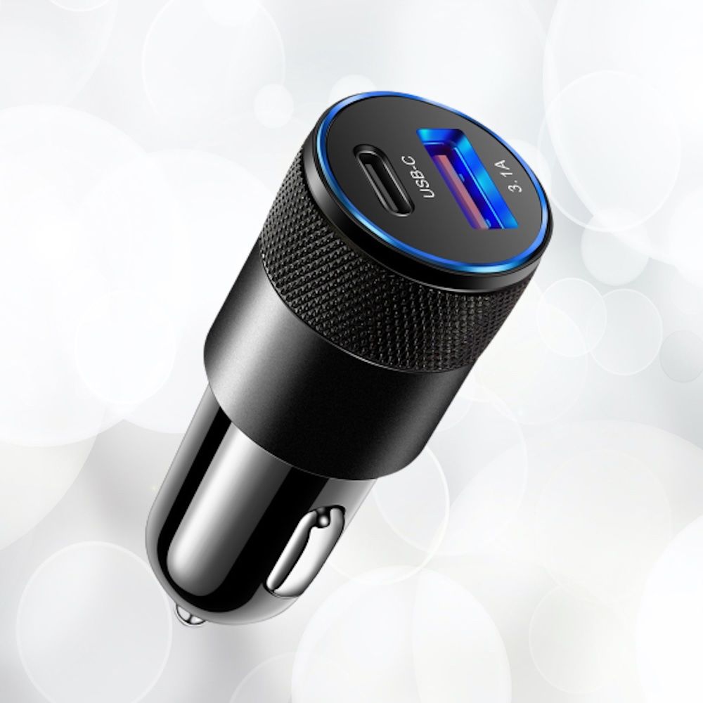 Fast multiport USB-C and USB car charger for your iphone, iPad or Apple  Watch