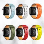 Bracelet boucle coloré élégant en cuir de haute qualité pour votre Apple Watch