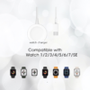 4 Chargeur magnetique rapide USB C pour votre Apple Watch 1 2 3 4 5 6 7 se series blanc apple