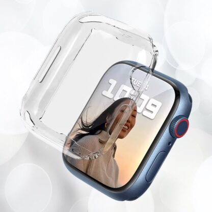 4 etui et coque de protection integrale transparente pour votre Apple Watch 1 2 3 4 5 6 SE 38mm 40mm 41mm 42mm 44mm 45mm