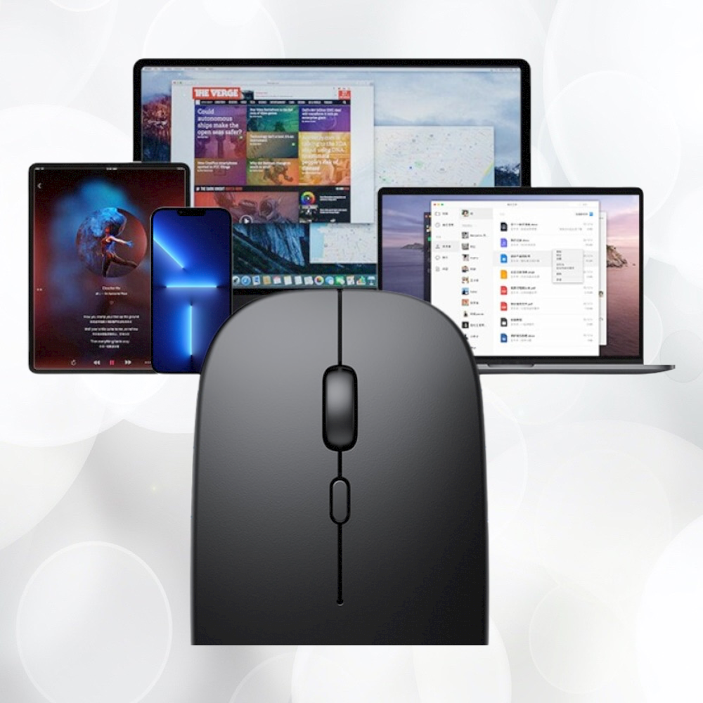 Souris sans-fil Bluetooth rechargeable pour MacBook, iMac, iPad