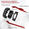 8 Bracelet et boitier sport acier inoxydable Apple Watch 1 2 3 4 5 6 7 8 9 Ultra rouge jaune noir blanc audemars piguet rolex richard mille yellow black steel.png